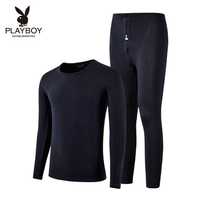 Playboy Mens Thermal Underwear Set V-neck Basic Thermal Underwear Mens Thick Autumn Clothes Long Pants Set Light Gray V-neck M
Playboy Mens Thermal Underwear Set V-neck Basic Thermal Underwear Mens Thick Autumn Clothes Long Pants Set Light Gray V-neck M