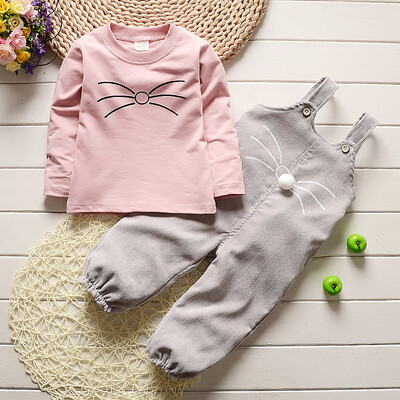 Fashion Brand Autumn Children Girl Clothes Toddler Girl Clothing Sets Cute Cat Long Sleeve TShirt And Overalls Kid Girl Clothes
Fashion Brand Autumn Children Girl Clothes Toddler Girl Clothing Sets Cute Cat Long Sleeve TShirt And Overalls Kid Girl Clothes