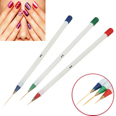 3pcs Nail Art Design DIY Acrylic Drawing Painting Striping UV Gel Pen Brush Set
3pcs Nail Art Design DIY Acrylic Drawing Painting Striping UV Gel Pen Brush Set