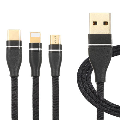 3in1 USB Cable Multiple 3ft Nylon Coarted Smartphone Charging Cord with Micro USB Connectors Ports Nylon Cords Adapter for iPhone
3in1 USB Cable Multiple 3ft Nylon Coarted Smartphone Charging Cord with Micro USB Connectors Ports Nylon Cords Adapter for iPhone