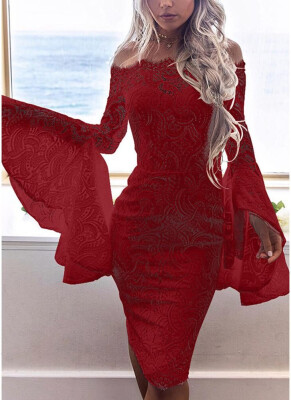 Lace Off the Shoulder Flare Long Dress Summer Sleeves Bodycon Mini Dress Homecoming Dress
Lace Off the Shoulder Flare Long Dress Summer Sleeves Bodycon Mini Dress Homecoming Dress