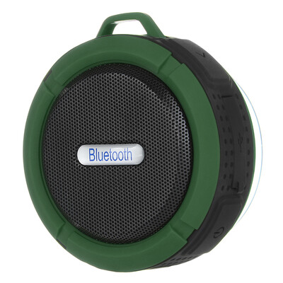 Portable Waterproof Bluetooth 3.0 Outdoor/Shower Speaker w/ Microphone, Suction Cup & Snap Hook - Army Green + Black
Portable Waterproof Bluetooth 3.0 Outdoor/Shower Speaker w/ Microphone, Suction Cup & Snap Hook - Army Green + Black