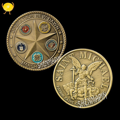 US New Orleans Police Iraq Gulf War St Michaels Patron Saint Commemorative Coin Five Armies Five-pointed Star Challenge Coin
US New Orleans Police Iraq Gulf War St Michaels Patron Saint Commemorative Coin Five Armies Five-pointed Star Challenge Coin