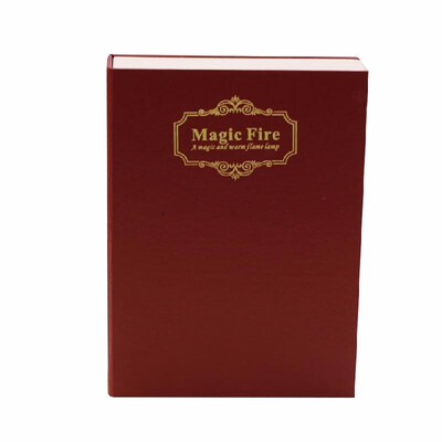 LED Flame Effect Night Light USB Rechargable Book Shaped Lamp Flickering Fire Atmosphere Nightlight Decorative Table Lamps for Dec