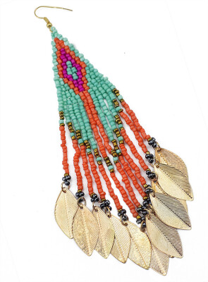 Idealway Bohemian New Fashion 3 Colors Green Pink Colorful Resin Seed Beads Leaves Tassel Long Hook Drop Earrings Women Jewely
Idealway Bohemian New Fashion 3 Colors Green Pink Colorful Resin Seed Beads Leaves Tassel Long Hook Drop Earrings Women Jewely