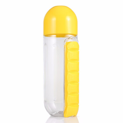 Outdoor Portable Water Bottle with Pill Case body is made of PC&the cover is made of PP 600ml for outdoor activities
Outdoor Portable Water Bottle with Pill Case body is made of PC&the cover is made of PP 600ml for outdoor activities
