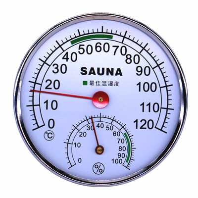 Thermometer Hygrometer thermograph humidity meter hydrothermograph weather station for Sauna room inductive pointer 0C-120C
Thermometer Hygrometer thermograph humidity meter hydrothermograph weather station for Sauna room inductive pointer 0C-120C