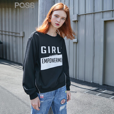 PASS2018 new autumn clothes lazy wind letter print sweater women thin section street sports ulzzang long sleeve 68305PA21101 black
PASS2018 new autumn clothes lazy wind letter print sweater women thin section street sports ulzzang long sleeve 68305PA21101 black