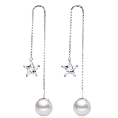 Clear Cubic Zirconia Star Long Drop Earrings For Women Vintage Fashion Jewelry Party Lady Earrings Accessories WHEG41
Clear Cubic Zirconia Star Long Drop Earrings For Women Vintage Fashion Jewelry Party Lady Earrings Accessories WHEG41