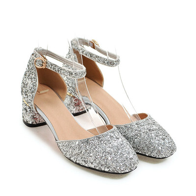 IDIFU Womens Stylish Sequined Ankle Strap Sandals - Closed Square Toe Solid Color - Buckle Block Medium Heel Bridal Shoes
IDIFU Womens Stylish Sequined Ankle Strap Sandals - Closed Square Toe Solid Color - Buckle Block Medium Heel Bridal Shoes