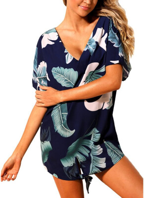 2018 Women Beach Dresses Cover Ups Plants Print Tie Knot Mini Bikini Beachwear
2018 Women Beach Dresses Cover Ups Plants Print Tie Knot Mini Bikini Beachwear