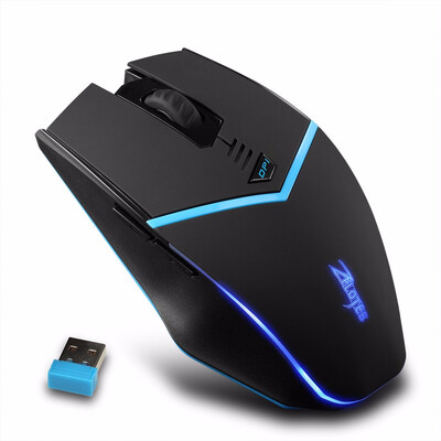FOCAILAI Gaming Mouse 24G Wireless 6 Buttons 2400DPI Adjustable LED Light for Windows 7810XP Vista Mac Macbook Linux