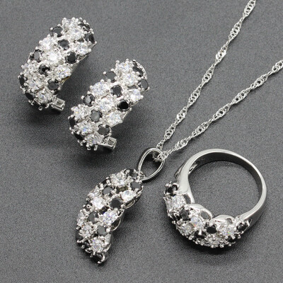 Geometric Multicolor Stone Silver Plated Jewelry Sets for Women Choker Clip Earrings Ring Four Colors Available Free Jewelry Box
Geometric Multicolor Stone Silver Plated Jewelry Sets for Women Choker Clip Earrings Ring Four Colors Available Free Jewelry Box