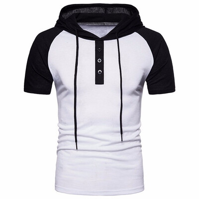 Mens Fashion Casual Breathable Hooded Short Sleeve Contrast Color Slim Fit T-Shirt
Mens Fashion Casual Breathable Hooded Short Sleeve Contrast Color Slim Fit T-Shirt