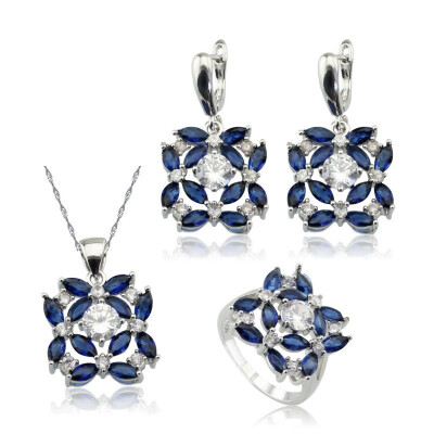 Blue Stone Silver Plated Jewelry Sets for Women Choker Necklace Dangle Earrings Ring Six Colors Available Free Jewelry Box
Blue Stone Silver Plated Jewelry Sets for Women Choker Necklace Dangle Earrings Ring Six Colors Available Free Jewelry Box