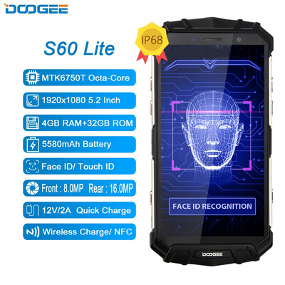 Rugged Smartphone DOOGEE S60 Lite Wireless Charge 5580mAh 12V2A Quick Charge 52 FHD MT6750T Octa Core 4GB 32GB Rugged Phone
Rugged Smartphone DOOGEE S60 Lite Wireless Charge 5580mAh 12V2A Quick Charge 52 FHD MT6750T Octa Core 4GB 32GB Rugged Phone
