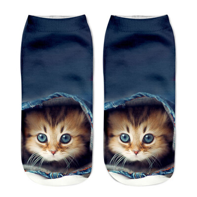1 Pair Funny Unisex Short 3D Cat Printed Anklet Casual Socks 
1 Pair Funny Unisex Short 3D Cat Printed Anklet Casual Socks