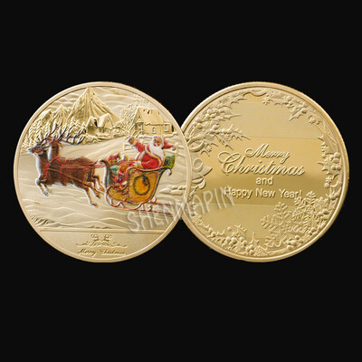 1Pcs Goldsilver Merry Christmas coin Santa Claus coin Non-currency Coins exquisite holiday party gifts
1Pcs Goldsilver Merry Christmas coin Santa Claus coin Non-currency Coins exquisite holiday party gifts