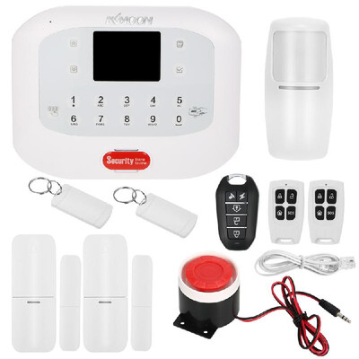 KKmoon 433MHz Wireless Auto dial GSM PSTN SMS Alarm Security System LCD Screen PIR Motion Sensor Door Sensor Wired Siren Kit Phone
KKmoon 433MHz Wireless Auto dial GSM PSTN SMS Alarm Security System LCD Screen PIR Motion Sensor Door Sensor Wired Siren Kit Phone