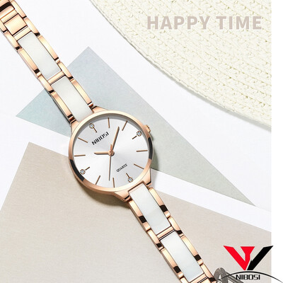 NIBOSI Women Watches Top Brand Luxury Ceramics Watch Band Fashion Dress Ladies Watches Waterproof Simple Style Relogio Feminino
NIBOSI Women Watches Top Brand Luxury Ceramics Watch Band Fashion Dress Ladies Watches Waterproof Simple Style Relogio Feminino
