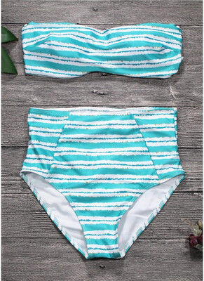 2018 Women Strapless Swimsuit Striped Print Halter Bikini Set Beach Swimwear Bathing Suit
2018 Women Strapless Swimsuit Striped Print Halter Bikini Set Beach Swimwear Bathing Suit