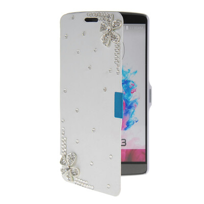 MOONCASE Bling Rhinestone Crystal Ultre Slim Leather Side Flip Wallet Shell Back Case Cover for LG G3 White
MOONCASE Bling Rhinestone Crystal Ultre Slim Leather Side Flip Wallet Shell Back Case Cover for LG G3 White