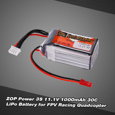 ZOP Power 3S 111V 1000mAh 30C JST Plug LiPo Battery for QAV250 H210 LS180 FPV Racing Quadcopter RC Car Boat
ZOP Power 3S 111V 1000mAh 30C JST Plug LiPo Battery for QAV250 H210 LS180 FPV Racing Quadcopter RC Car Boat