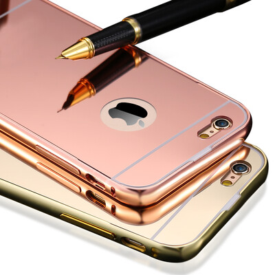 With LOGO! Mirror Case for Apple iPhone 5 /5S 6 /6S for iPhone 6S /6 Plus Luxury Plating Metal Aluminum Frame Back Phone Cover
With LOGO! Mirror Case for Apple iPhone 5 /5S 6 /6S for iPhone 6S /6 Plus Luxury Plating Metal Aluminum Frame Back Phone Cover