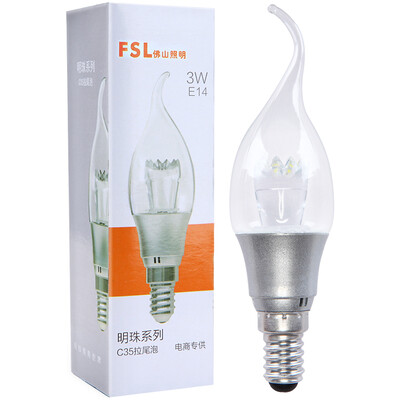 Foshan Lighting (FSL) Светодиодная лампа Восковой хвост Энергосберегающая лампа Маленькая нить E14 Хвост Фольга Дневной свет 6500K 3W Жемчужное серебро
Foshan Lighting (FSL) Светодиодная лампа Восковой хвост Энергосберегающая лампа Маленькая нить E14 Хвост Фольга Дневной свет 6500K 3W Жемчужное серебро
