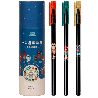 TRUECOLOR 035mm black gel pen pen pen full needle 12 constellation alliance series 12 barrel GP7037
TRUECOLOR 035mm black gel pen pen pen full needle 12 constellation alliance series 12 barrel GP7037