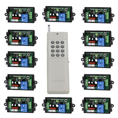 MITI 220 1 канал дистанционным беспроводной пульт дистанционного управления светодиодная лампа Выключатель 12шт приемника 1шт 12CH передатчик 
MITI 220 1 канал дистанционным беспроводной пульт дистанционного управления светодиодная лампа Выключатель 12шт приемника 1шт 12CH передатчик