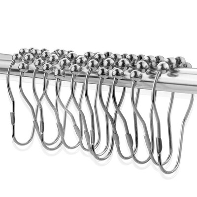 UpperX Shower Curtain Gourd type Hook Shower Curtain Rings Shower Rings 36pcs 
UpperX Shower Curtain Gourd type Hook Shower Curtain Rings Shower Rings 36pcs