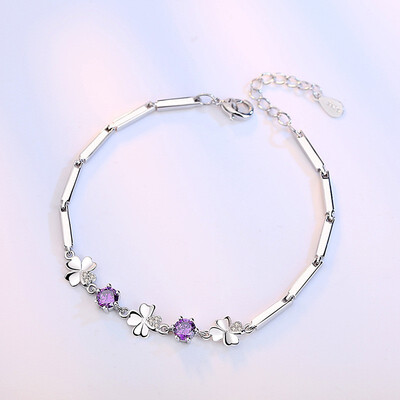 Cubic Zirconia Four Leaf Clover Charm Bracelets For Women Korea Trendy Jewelry WHBG57
Cubic Zirconia Four Leaf Clover Charm Bracelets For Women Korea Trendy Jewelry WHBG57