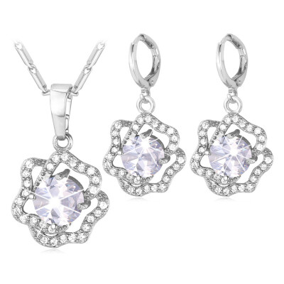 U7 Cubic Zirconia Jewelry Sets For Women 18K Gold/Platinum Plated 2015 Romantic Flower Earrings And Necklace Set Wholesale
U7 Cubic Zirconia Jewelry Sets For Women 18K Gold/Platinum Plated 2015 Romantic Flower Earrings And Necklace Set Wholesale