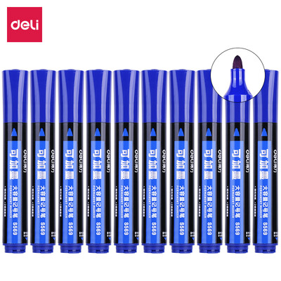 Deli deli can be inked large capacity oily logistics marker round head blue 10 box S569
Deli deli can be inked large capacity oily logistics marker round head blue 10 box S569