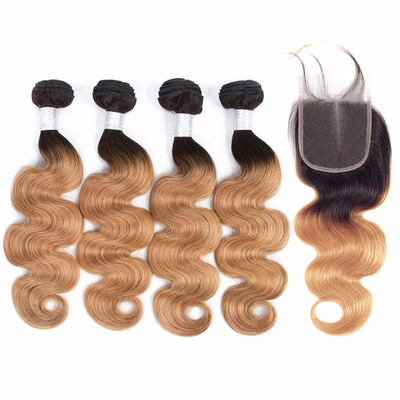 HCDIVA Ombre Brazilian Body Wave Human Hair Bundles with Lace Closure Virgin Ombre Hair Weave 4 Bundles with Closure T1b27
HCDIVA Ombre Brazilian Body Wave Human Hair Bundles with Lace Closure Virgin Ombre Hair Weave 4 Bundles with Closure T1b27