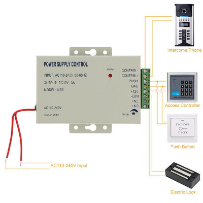 Home Garden AC110 240V to 12V 3A Power Supply for Door Entry Access Control System Control Systems U3L0N0H2
Home Garden AC110 240V to 12V 3A Power Supply for Door Entry Access Control System Control Systems U3L0N0H2