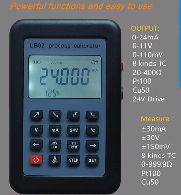 LB02 Resistance Current Voltmeter Signal Generator Source Process Calibrator 4-20mA0-10VmV LCD Display Update from LB01
LB02 Resistance Current Voltmeter Signal Generator Source Process Calibrator 4-20mA0-10VmV LCD Display Update from LB01