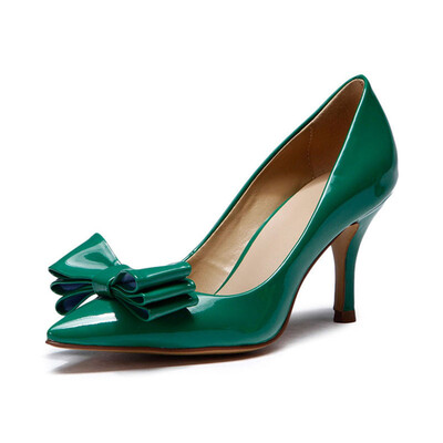 Patent Leather Stiletto heel Nifty bowknot Superficial mouth Single shoes Minimalism OL high heel shoes
Patent Leather Stiletto heel Nifty bowknot Superficial mouth Single shoes Minimalism OL high heel shoes
