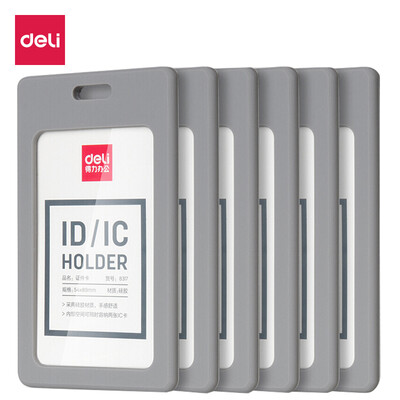 Deli deli 6 soft plastic vertical ID card holder employee card bus card set gray 8317
Deli deli 6 soft plastic vertical ID card holder employee card bus card set gray 8317
