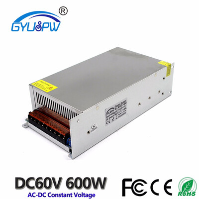 Switching Power Supply DC 60V 10A 600W Power Source Transformer 110V 220VAC to DC60V SMPS For LED Light CNC Router Stepper Motor
Switching Power Supply DC 60V 10A 600W Power Source Transformer 110V 220VAC to DC60V SMPS For LED Light CNC Router Stepper Motor