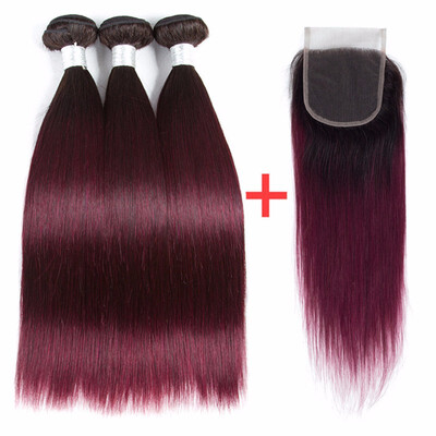 HCDIVA Ombre Color 3 Bundles With Lace Closure 1B99 Dark Roots Brazilian Straight Hair Ombre Bundles With Closure Virgin
HCDIVA Ombre Color 3 Bundles With Lace Closure 1B99 Dark Roots Brazilian Straight Hair Ombre Bundles With Closure Virgin