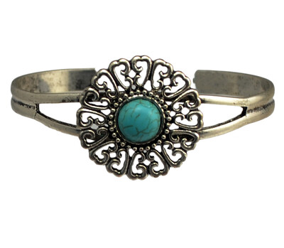 Idealway Vintage Silver Alloy Round Natural Turquoise Flower Cuff Bangle Bracelets Women Adjustable Bracelets
Idealway Vintage Silver Alloy Round Natural Turquoise Flower Cuff Bangle Bracelets Women Adjustable Bracelets