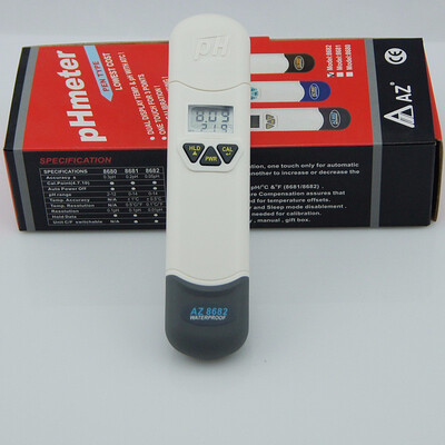 AZ8682 Waterproof Digital PH Testing Pen PH Meter Temperature Tester With LCD Dual Display Range 0-140PH Accuracy 005PH
AZ8682 Waterproof Digital PH Testing Pen PH Meter Temperature Tester With LCD Dual Display Range 0-140PH Accuracy 005PH
