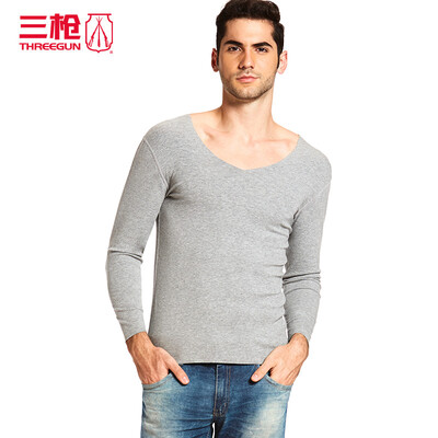 Three guns bottoming pants mens modal cotton soft velvet seamless V-neck long-sleeved mens shirts
Three guns bottoming pants mens modal cotton soft velvet seamless V-neck long-sleeved mens shirts