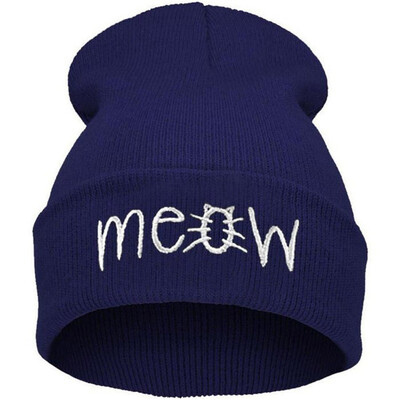 Fashion MEOW Cap Men Casual Hip-Hop Hats Knitted Wool Skullies Beanie Hat Warm Winter Hat for Women
Fashion MEOW Cap Men Casual Hip-Hop Hats Knitted Wool Skullies Beanie Hat Warm Winter Hat for Women