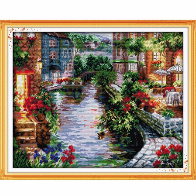 DIY Handmade Needlework Counted Cross Stitch Set Embroidery Kit 14CT Lakeside Houses Pattern Cross Stitching 50 41cm Home Decora
DIY Handmade Needlework Counted Cross Stitch Set Embroidery Kit 14CT Lakeside Houses Pattern Cross Stitching 50 41cm Home Decora