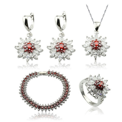 Fashion White Stone Silver Plated Jewelry Sets for Women Pendant Earrings Ring Bracelet Two Colors Available Free Jewelry Box
Fashion White Stone Silver Plated Jewelry Sets for Women Pendant Earrings Ring Bracelet Two Colors Available Free Jewelry Box