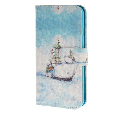 MOONCASE чехол для iPhone 6 (4.7") Pattern series Leather Flip Wallet Card Slot Stand Back Cover