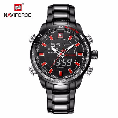 NAVIFORCE Luxury Dual Display Digital Quartz Men Watch Stainless Steel Luminous Sports Watch Chronograph Water-Proof Man Clock G
NAVIFORCE Luxury Dual Display Digital Quartz Men Watch Stainless Steel Luminous Sports Watch Chronograph Water-Proof Man Clock G